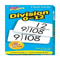 Image for Trend Enterprises Division Math Flash Cards, Set of 91 from School Specialty