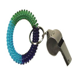 Image for The Pencil Grip Inc Wrist Coil Keychain with Whistle, Tri-Color Wrist Coil from School Specialty