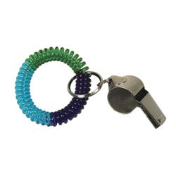 Image for The Pencil Grip Inc Wrist Coil Keychain with Whistle, Tri-Color Wrist Coil from School Specialty