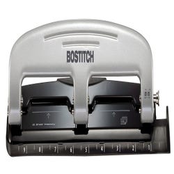 Image for Bostitch EZ Squeeze 3-Hole Punch, 12 Sheets, Silver and Black from School Specialty