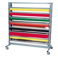 Image for Pacon Horizontal Paper Rack, 62-1/2 x 24 x 52-1/2 Inches, holds (16) 48 inch x 50 feet or 200 feet Rolls from School Specialty