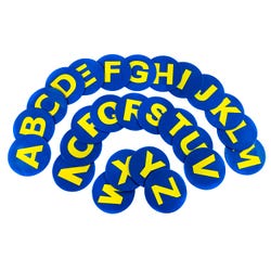 Image for Poly Enterprises Alphabet Spots, 9 Inches, Poly Molded Vinyl, Blue, Set of 26 from School Specialty