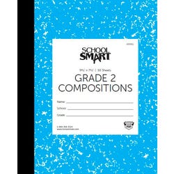 School Smart Skip-A-Line Ruled Composition Book, Grade 2, Blue, 100 Pages 085301