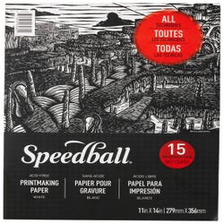 Speedball Printmaking Pad, 11 x 14 Inches, 15 Sheets Item Number 2004237