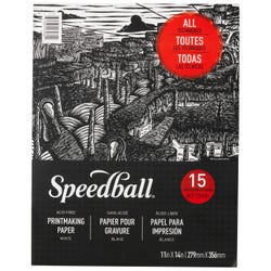 Speedball Printmaking Pad, 11 x 14 Inches, 15 Sheets Item Number 2004237