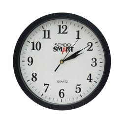 Image for School Smart Wall Clock, 13 Inches, White Dial and Black Frame from School Specialty