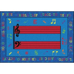 Image for Flagship Carpets Fun with Music Carpet, 7 Feet 6 Inches x 12 Feet, Rectangle from School Specialty
