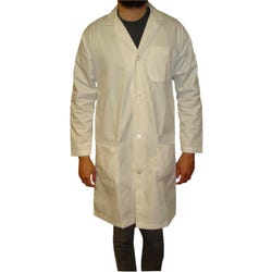 Image for DR Uniforms Economy Cloth Lab Coat, 42 Inches, Medium, White from School Specialty
