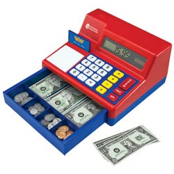 Image for Learning Resources Pretend and Play Calculator Cash Register, Set of 73 from School Specialty
