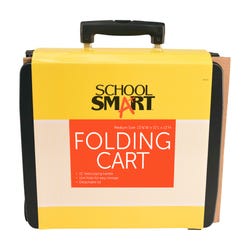 School Smart Folding Storage Cart, Medium, 13-7/8 W x 11 L x 12 H Inches, Black, Item Number 086295