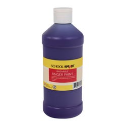School Smart Washable Finger Paint, Purple, 1 Pint Bottle Item Number 2002417