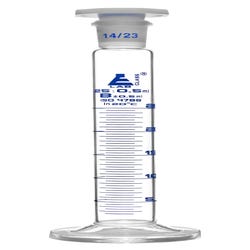 Image for Eisco Labs Graduated Cylinder with Polypropylene Stopper, Round Base, 25ml from School Specialty