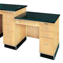 Image for Diversified Woodcrafts Side Desk, 48 x 30 x 30 Inches, Phenolic Resin, Oak Veneer from School Specialty