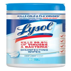 Image for Lysol Disinfecting Wipes, Crisp Linen Scent, 80 Wipes from School Specialty