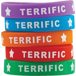 Image for Teacher Created Resources Terrific Award Wristband Silicone, Pack of 10 from School Specialty