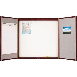 Image for Quartet Expandable Conference Room Cabinet, 48 x 48 Inches, Mahogany, Laminate from School Specialty