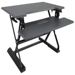 Image for Victor High Rise Height-Adjustable Standing Desk -- Desk Riser, Adjustable, 36"x23"x21", Charcoal Gray/BK from School Specialty