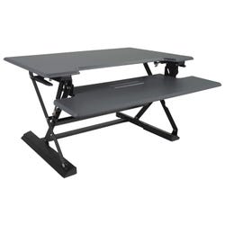 Image for Victor High Rise Height-Adjustable Standing Desk -- Desk Riser, Adjustable, 36"x23"x21", Charcoal Gray/BK from School Specialty