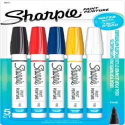 Image for Sharpie Water Based Paint Marker Set, Fine Tip, Assorted Color, Set of 5 from School Specialty