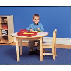 Childcraft Wood Table, Laminate Top, Round, 36 x 24 Inches, Item Number 1473467