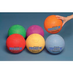 Image for Sportime Max UniverCell Utility Balls, 8-1/2 Inch, Set of 6, Assorted Colors, Rubber Cover from School Specialty