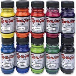 Image for Jacquard Dye-Na-Flow Specialty Paint Set, 2.25 Ounces, Assorted Colors, Set of 10 from School Specialty