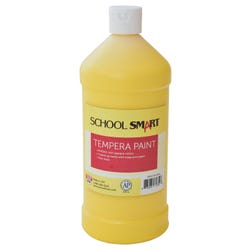 School Smart Tempera Paint, Yellow, 1 Quart Bottle Item Number 2002714