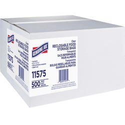 Genuine Joe Reclosable Food Storage Bags, 1.15mil, Pack of 500, Clear, Item Number 1591235
