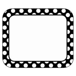Image for Schoolgirl Style Simply Stylish Polka Dot Name Tags, Black and White, Pack of 40 from School Specialty