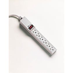 Image for Fellowes Power Strip, 6 Outlet, 4 Foot Cord, Gray from School Specialty