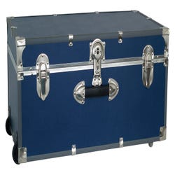Seward Collegiate Collection Footlocker Trunk with Wheels, 30 Inches, Blue 2005138