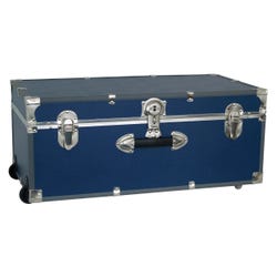 Image for Seward Collegiate Collection Footlocker Trunk with Wheels, 30 Inches, Blue from School Specialty