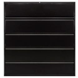 Image for Classroom 5-Drawer Lateral Filing Cabinet, 30 x 18 x 63 Inches, Black from School Specialty