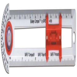 SAFE-T Bullseye 3-in-1 Compass, Ruler and Protractor, 6 Inches, Pack of 10, Item Number 317835