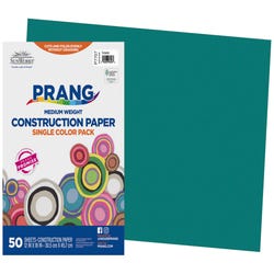 Image for Prang Medium Weight Construction Paper, 12 x 18 Inches, Turquoise, 50 Sheets from School Specialty