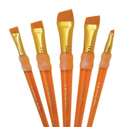 Image for Royal & Langnickel Big Kid's Choice Brushes, Angular Type, Short Handle, Assorted Sizes, Set of 5 from School Specialty