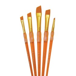 Image for Royal & Langnickel Big Kid's Choice Brushes, Angular Type, Short Handle, Assorted Sizes, Set of 5 from School Specialty