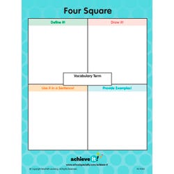Image for Achieve It! Four Square & X Marks The Spot Graphic Organizers, Set Of 10 from School Specialty