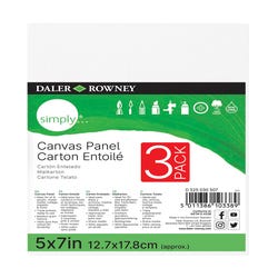 Image for Daler-Rowney Simply Canvas Panel, 5 x 7 Inches, Pack of 3 from School Specialty