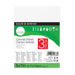 Image for Daler-Rowney Simply Canvas Panel, 5 x 7 Inches, Pack of 3 from School Specialty