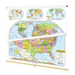 Image for Nystrom Intermediate U.S./World Map Combo Set from School Specialty