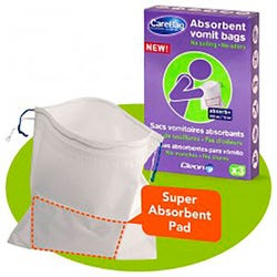 Image for CareBag Vomit Bag with Super Absorbent Pad, Pack of 20 from School Specialty