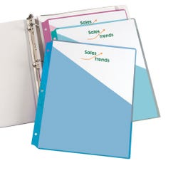 Image for Avery Poly Binder Pockets, 8-1/2 x 11 Inches, Assorted Colors, Pack of 5 from School Specialty