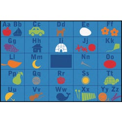 Image for Carpets for Kids KID$Value PLUS Alphabet Seating Carpet, 6 x 9 Feet, Rectangle, Multicolored from School Specialty