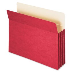 Image for Smead Expanding File Pocket, Letter Size, 3-1/2 Inch Expansion, Red from School Specialty