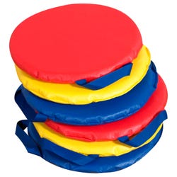 Image for Children's Factory Cushion Set, Soft Foam, 12 x 12 x 1 Inches, Assorted Color, Set of 6 from School Specialty
