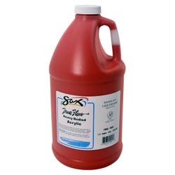 Sax Heavy Body Acrylic Paint, 1/2 Gallon, Fire Red Item Number 1572436
