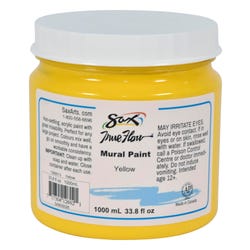 Image for Sax True Flow Acrylic Mural Paint, Yellow, 33.8 Ounce from School Specialty