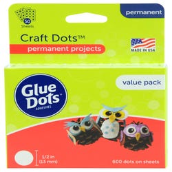 Image for Glue Dots Craft Glue Dot Value Pack, 1/2 Inch, Clear, Pack of 600 from School Specialty