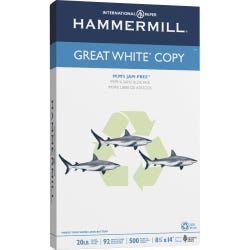 Image for Hammermill Recycled Copy Paper, 8-1/2 x 14 Inches, White, 500 Sheets from School Specialty